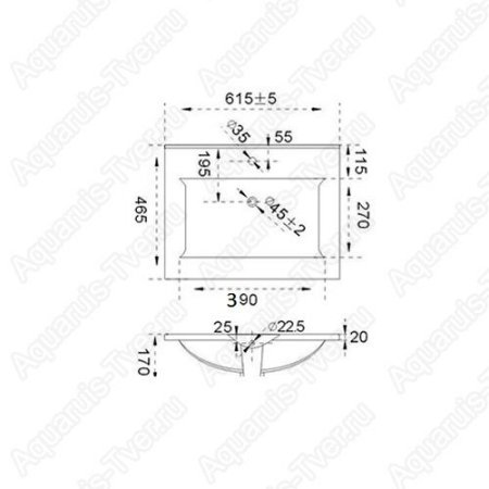 Раковина CeramaLux 61,5см JY-807-60
