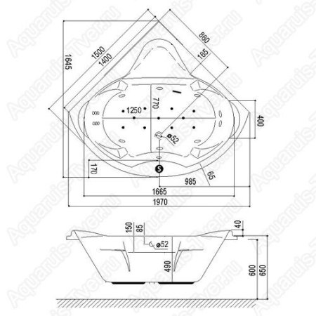 Акриловая ванна Excellent Konsul 150x150