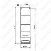 Пенал Эстет Monaco 40см (R)