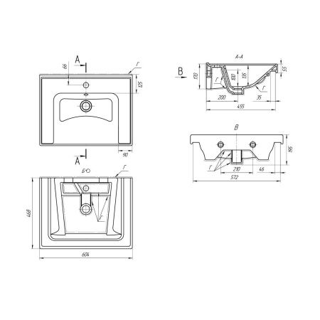 Раковина Dreja Грэйс 60см 641587