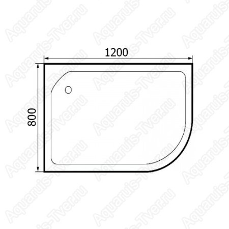 Душевой поддон River 120/80/24 L