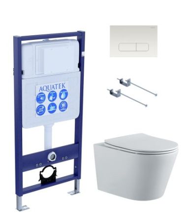 Инсталляция Aquatek с унитазом Aquatek Вега с микролифтом SET AQUATEK ВЕГА-1905-013 KK-1