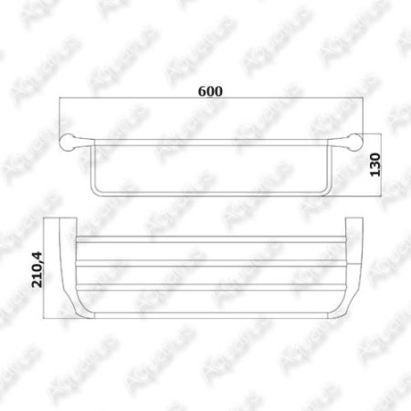 Полка для полотенец Rush Devon 60см DE75543