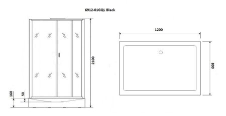 Душевая кабина Niagara NG-6912-01GQL BLACK