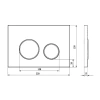 Клавиша смыва Veconi Round Design VFRD004WHG