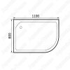 Душевой поддон River 110/80/24 L Душевой поддон River 110/80/24 L