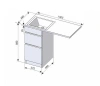 Тумба Style Line Даллас 100 (R) с раковиной Estetus СС-00000514+СС-00002392