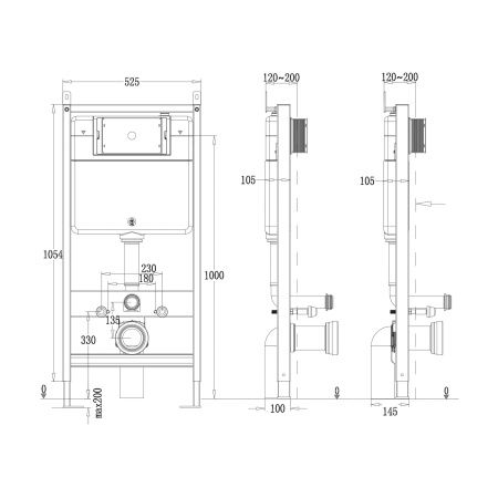 Инсталляция для унитаза Point Элемент П PN45121