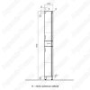 Пенал Style Line 24см белый глянец