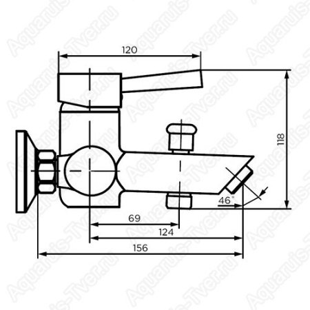 Смеситель Dorff Logic для ванны D0103030SS (нержавеющая сталь)