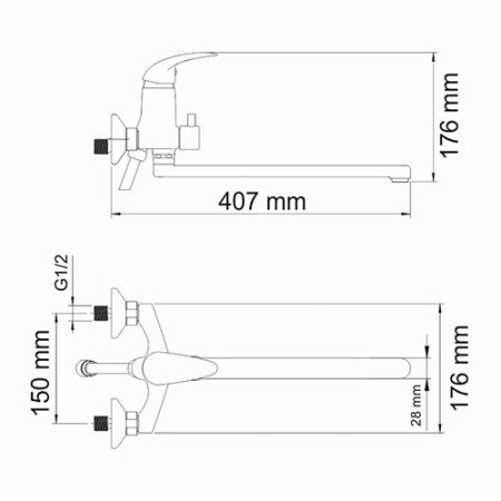 Смеситель WasserKRAFT Isen 2602L для ванны