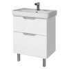 Тумба с раковиной Dreja Eco Q Plus 55 99.0008 белый глянец
