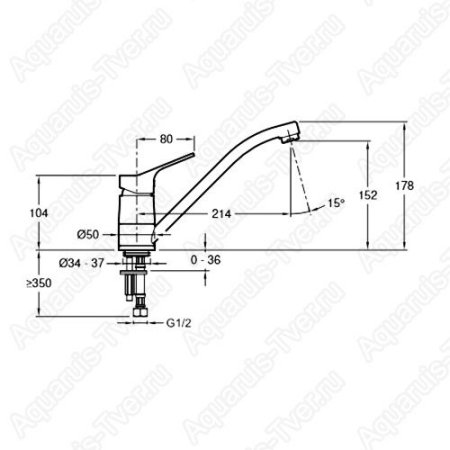 Смеситель Jacob Delafon Brive для кухни E78115-CP