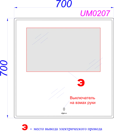 Зеркало Aqwella UM 70см UM0207