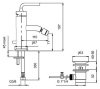 Смеситель Jacob Delafon Purist для биде с донным клапаном E14434-4A-CP