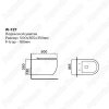 Унитаз подвесной Black & White W-727
