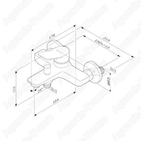 Смеситель для ванны Am.Pm X-Joy F85A15000