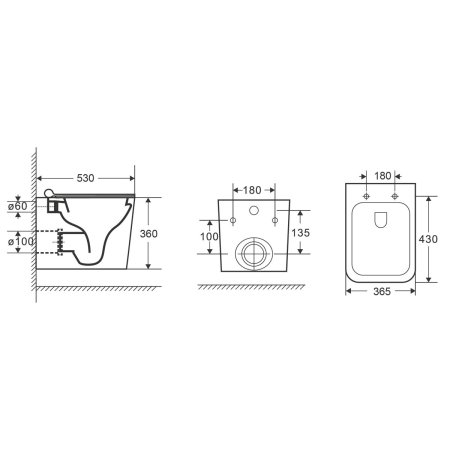 Унитаз подвесной Point Ника PN41081