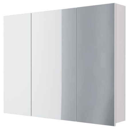 Шкаф-зеркало Dreja ALMI 99.9012, 90 см, 3 дверцы, 6 стеклянных полок