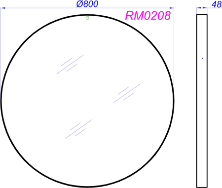 Зеркало Aqwella RM 80см RM0208W