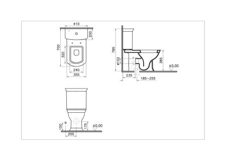 Унитаз-компакт Vitra Serenada 9722B003-7203
