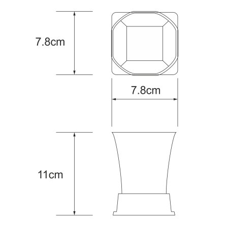 Стакан WasserKRAFT Exter K-5528 (светлая бронза)