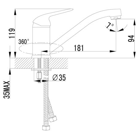 Смеситель Lemark Plus Advance LM1204C для кухни