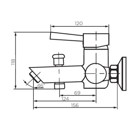 Смеситель для ванны  Dorff Logic D3010000SS