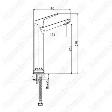 Смеситель для раковины Cersanit Flavis 63038
