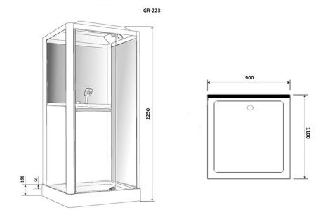 Душевая кабина Grossman Alba GR-223 110x90 GR223