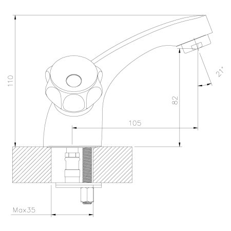 Смеситель Decoroom DR45011R для раковины