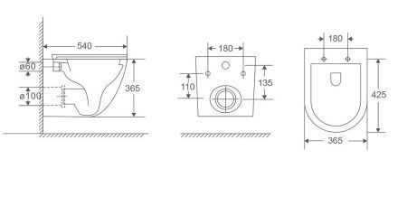 Унитаз подвесной WeltWasser Merzbach XL 043 GL-WT 10000013428