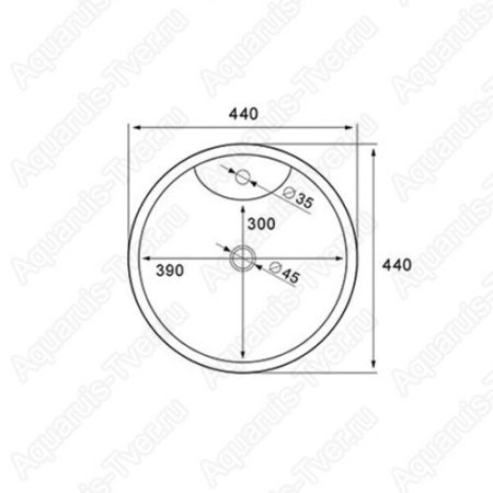 Раковина CeramaLux NB135 46см (напольная)