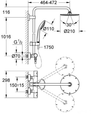 Душевая система Grohe Euphoria 210 27964000