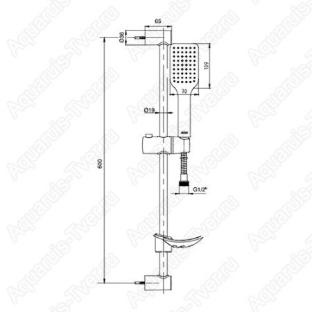 Душевой гарнитур E.C.A. Tiera 102146029C1EX