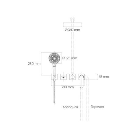 Душевая система Bronze de Luxe Icon 3009CBG