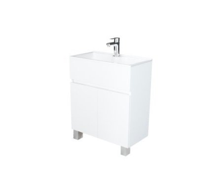 Тумба с раковиной 1Marka Mira 60Н 2-ящика белый глянец У83301