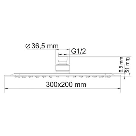 Верхний душ WasserKRAFT 30см A069