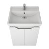 Тумба с раковиной Dreja Q Plus (D) 55 99.1008 белый глянец