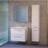 Тумба c раковиной Raval Quadro 75 белый глянец