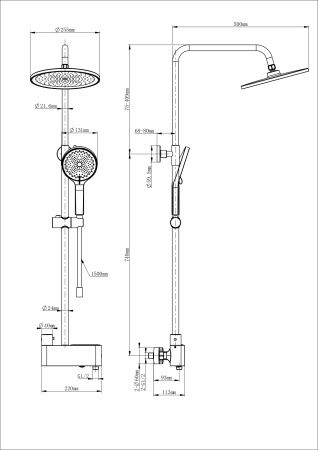 Душевая система Wonzon & Woghand Muse Corno WW-B3110-CR