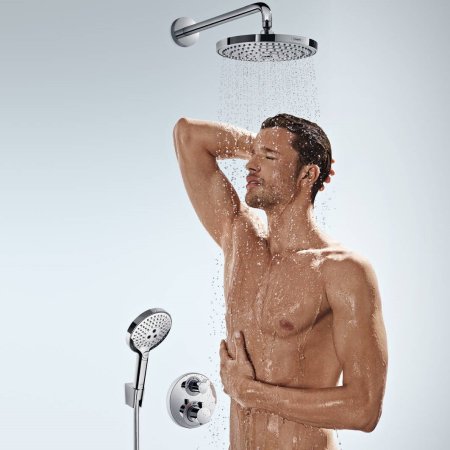 Смеситель Hansgrohe Ecostat S с запорным/переключающим вентелем 15758000