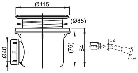 Сифон для душевого поддона Ravak Basic 90 X01308