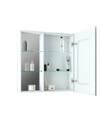 Шкаф-зеркало Continent Aperio LED 80см правый