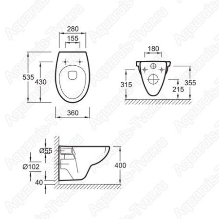 Унитаз подвесной Jacob Delafon Patio E4187-00