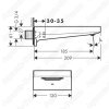 Излив Hansgrohe Metropol для наполнения ванны (черный матовый)