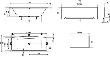 Акриловая ванна Ravak Formy 02 180x80 Акриловая ванна Ravak Formy 02 180x80