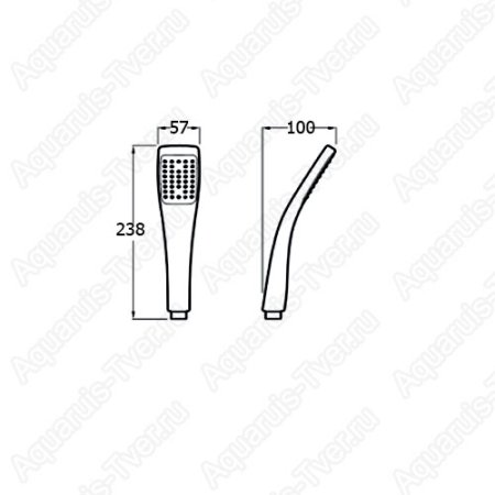 Душевой гарнитур Jacob Delafon Eo 61см E99938-CP