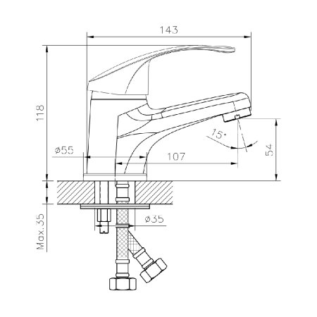 Смеситель Decoroom DR71 DR71011 для раковины