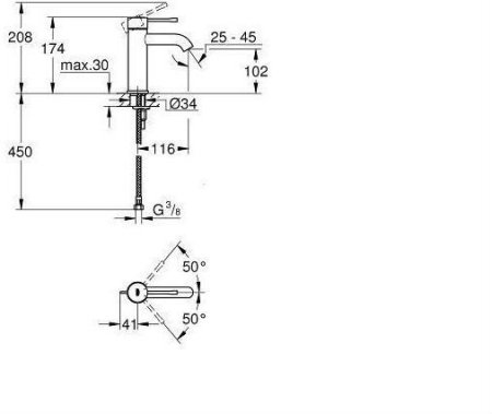 Смеситель Grohe Essence+ для раковины 23590001